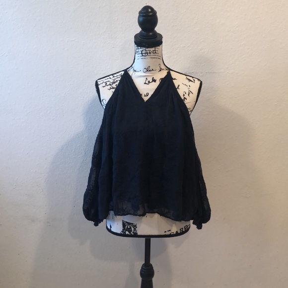 Rebecca Taylor lace off the shoulder long sleeve - Picture 8 of 9